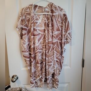 RoomMates Brown Abstract Kimono